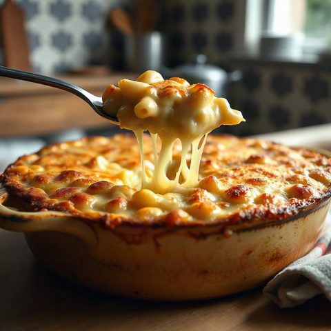 Gratin de macaroni au fromage