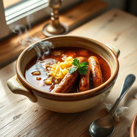 Quick Sausage and Pepper Rice Skillet