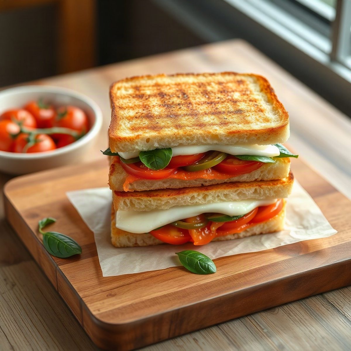Sandwichs grillés au fromage et aux tomates