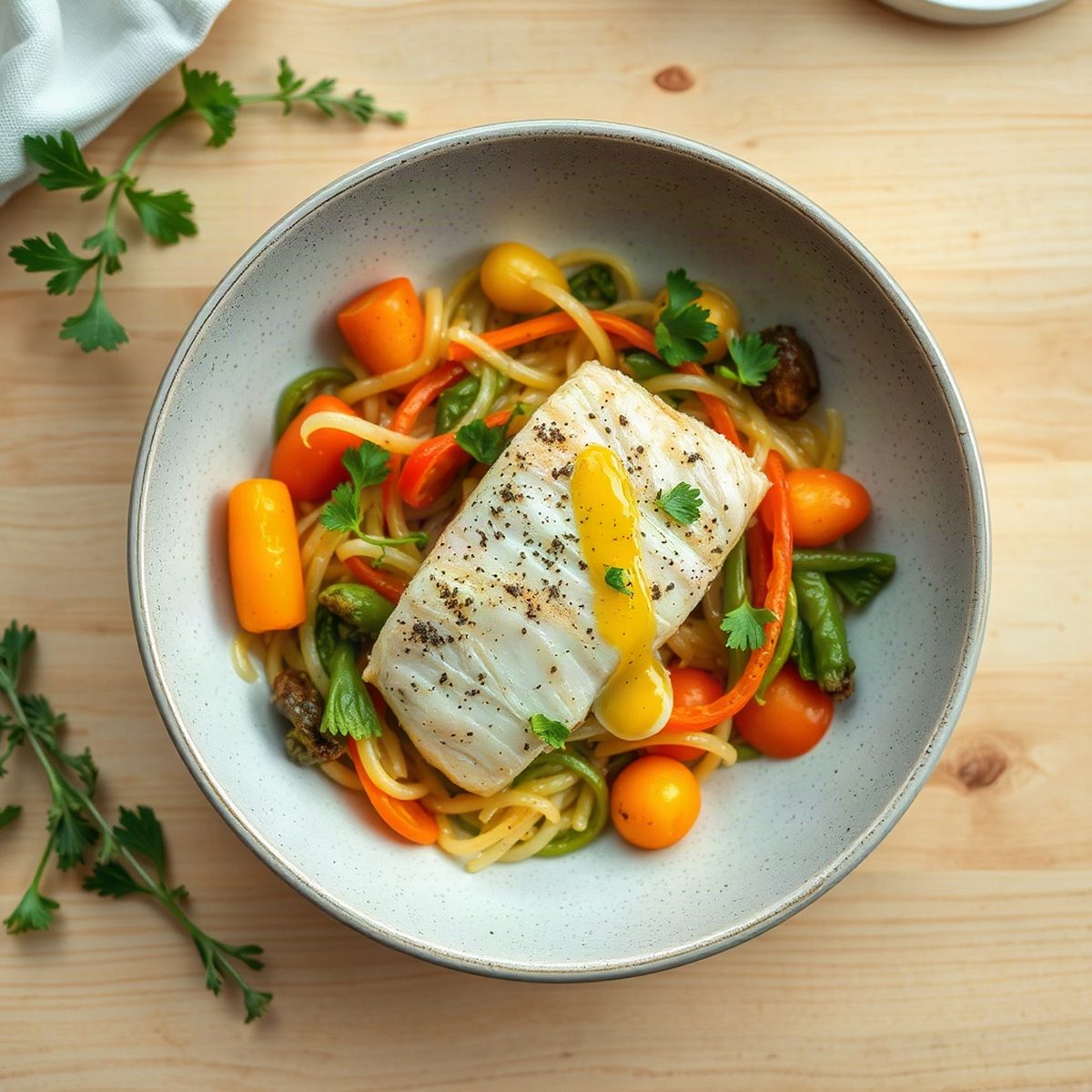 Lemon Butter Tilapia with Vegetables