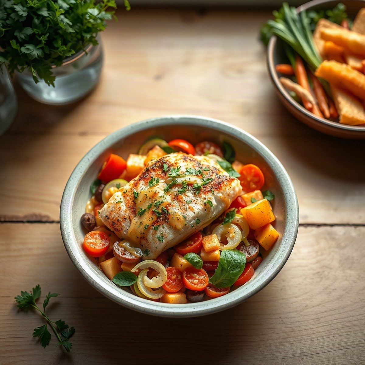Smoked Salmon Bowl with Crunchy Vegetables
