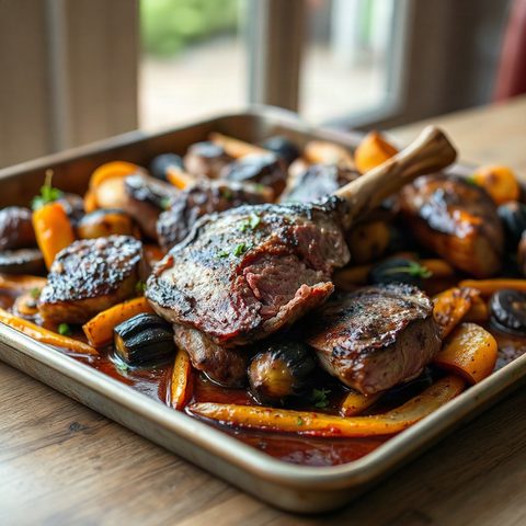 Braised Beef Shoulder Roast with Root Vegetables