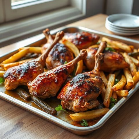 Crispy Chicken Strips and Oven Fries