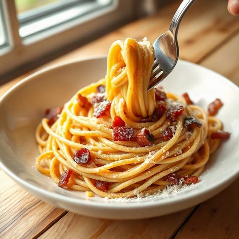 Bacon Carbonara Spaghetti