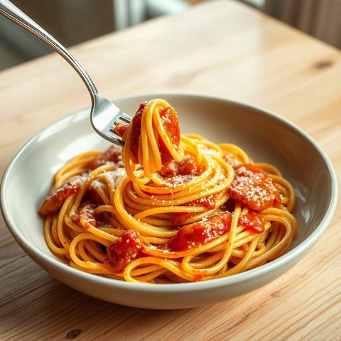 Poulet parmesan aux spaghetti