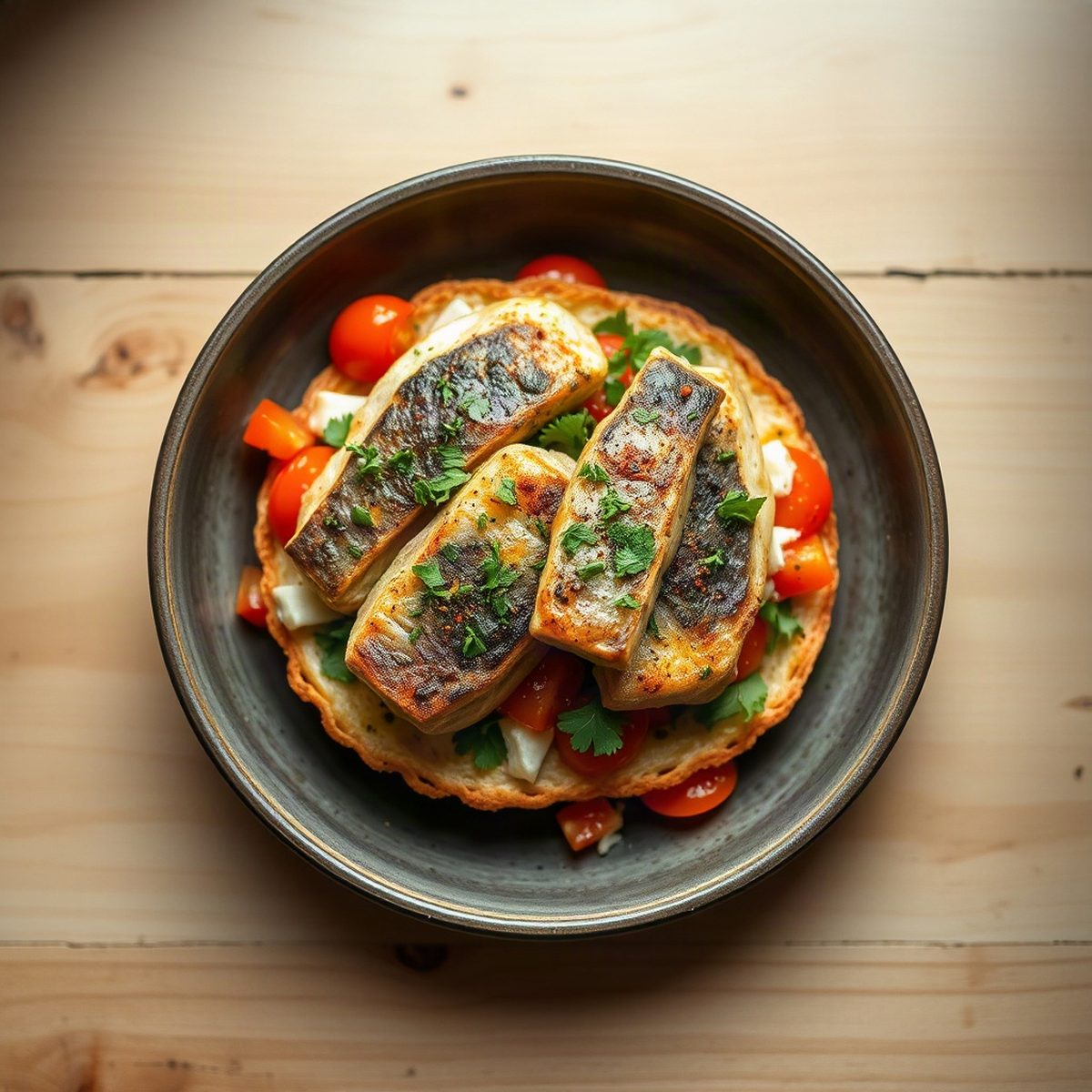 Sardine Toasts with Fennel and Tomato Salad