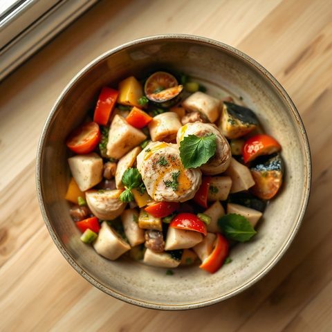 Simili-Chicken Three-Veggie Stir-Fry