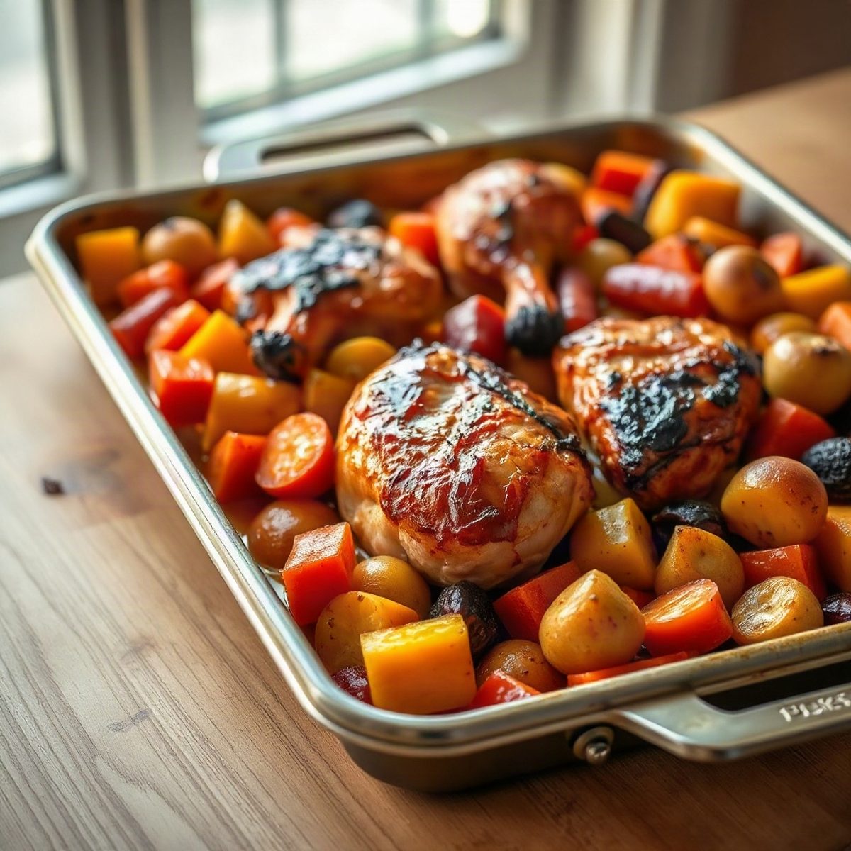 Roasted Rainbow Trout with Carrots and Potatoes