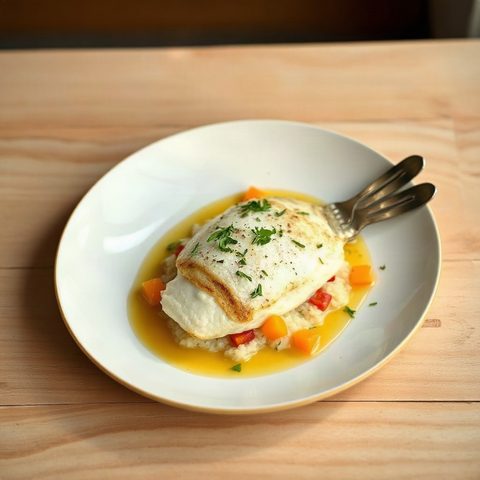 Pan-Seared Sole with Carrots and Lemon Rice