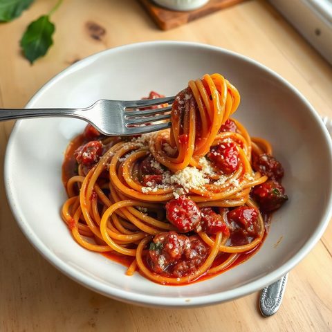 Vegetarian Bolognese Spaghetti