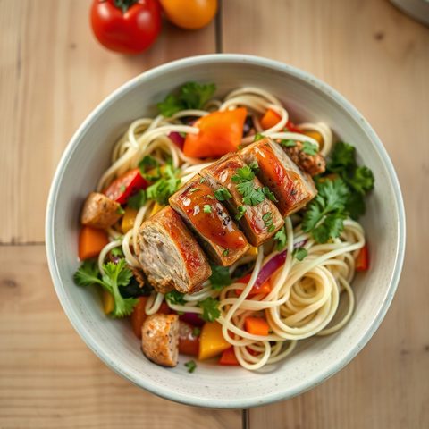 Chicken Souvlaki Bowl with Grilled Vegetables