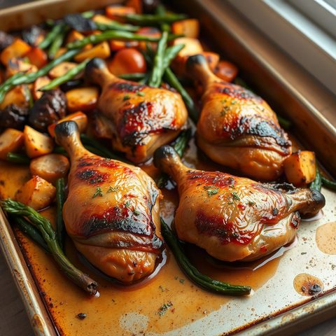 Roasted Chicken Wings with Green Peppers