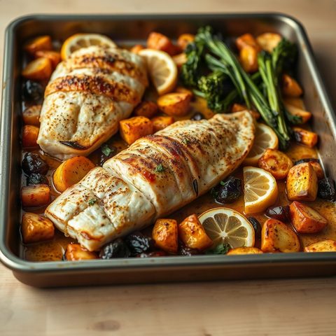 Lemon Butter Pangasius Fillets with Roasted Cauliflower