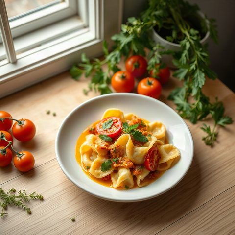 Spinach tomato tortellini