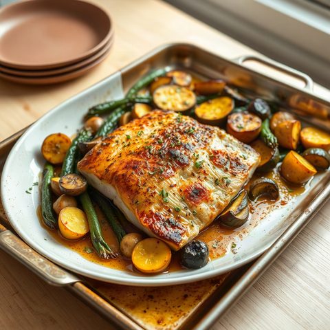 Pan-Seared Tilapia with Lemon and Roasted Buttercup Squash