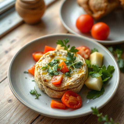 Spinach Pastry Bites with Greek Salad