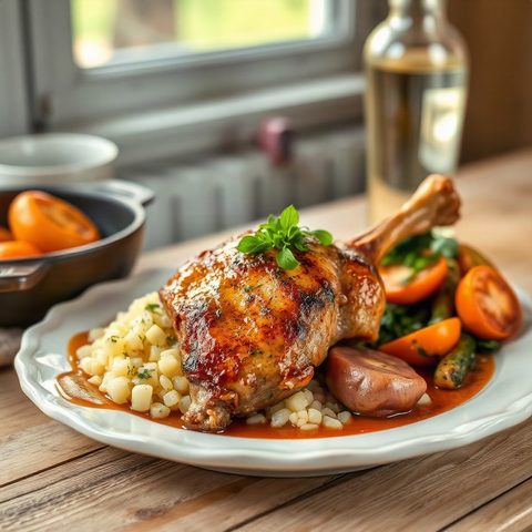 Poulet aux gombos et riz