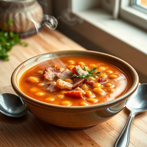 Smoked Ham Bone and Bean Soup