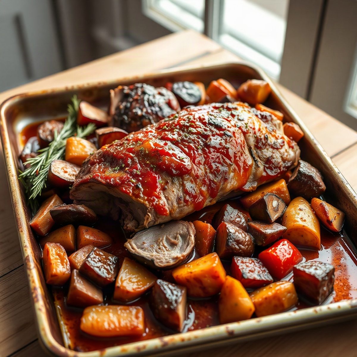 Rôti de porc à la sauce Bâton Rouge