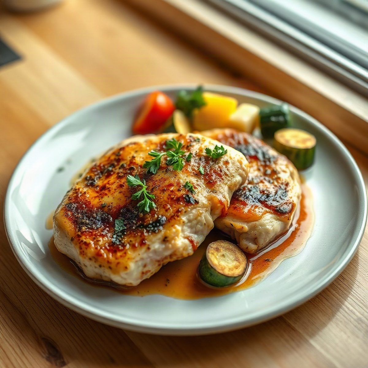 Sauté de poulet aux courgettes