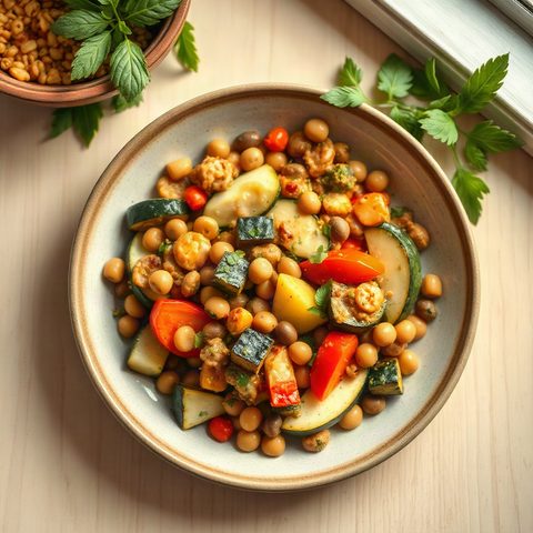 Zucchini & Legume Skillet