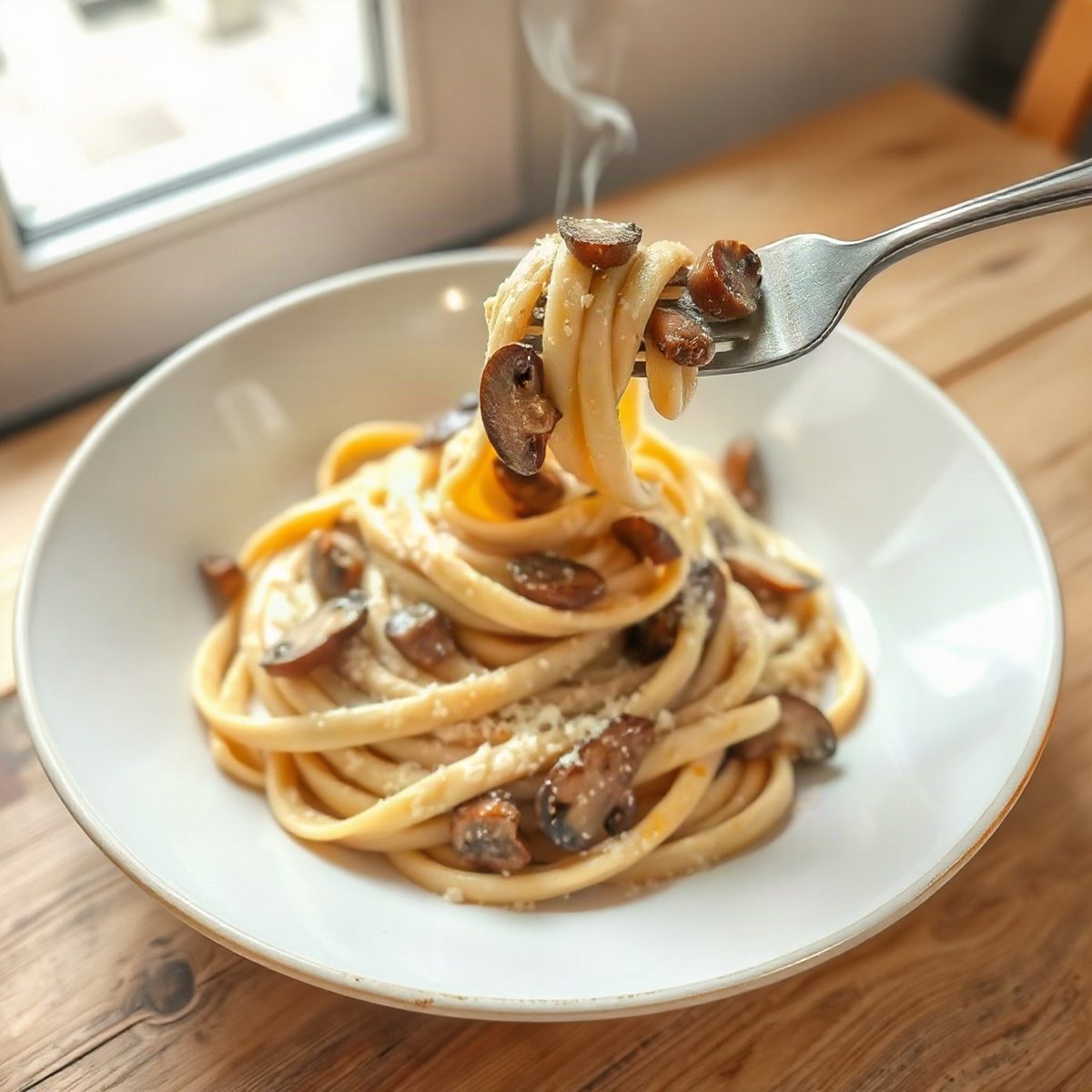 Chicken and Mushroom Cream Pasta