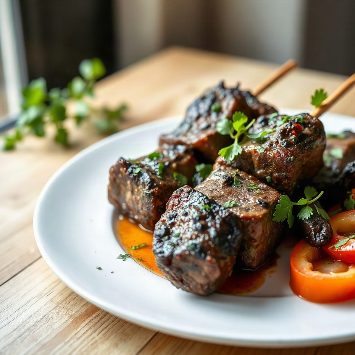 Greek beef skewers
