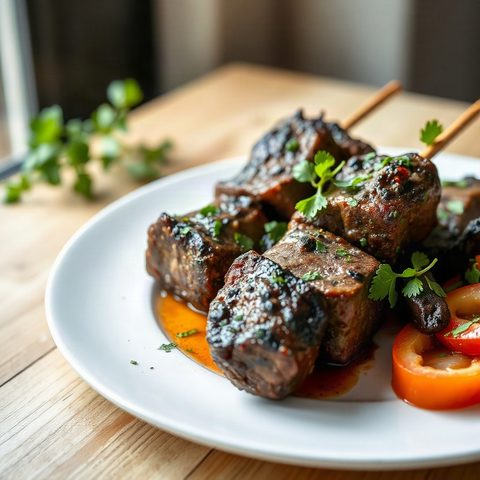 Greek beef skewers