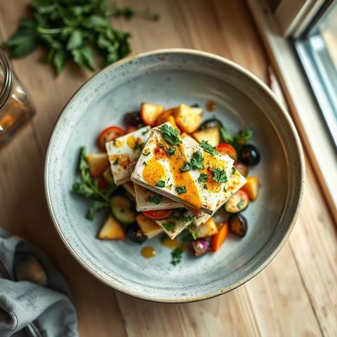 Grilled Halloumi Veggie Bowl