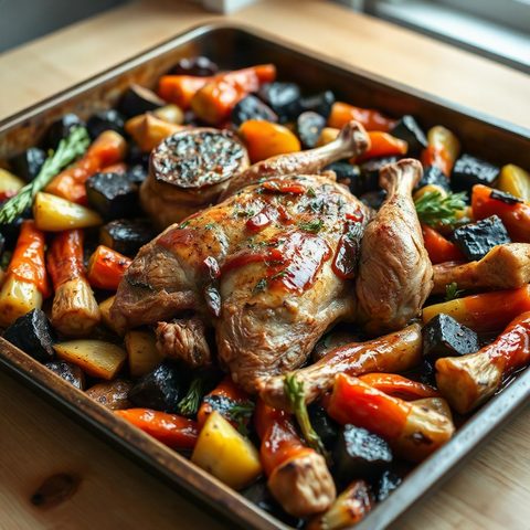 Oven-Roasted Chicken and Root Vegetables