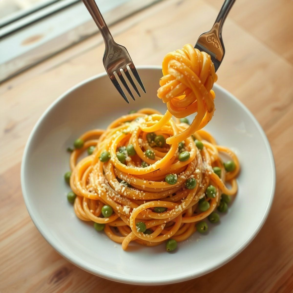 Vegetarian Chickpea and Spinach Pasta