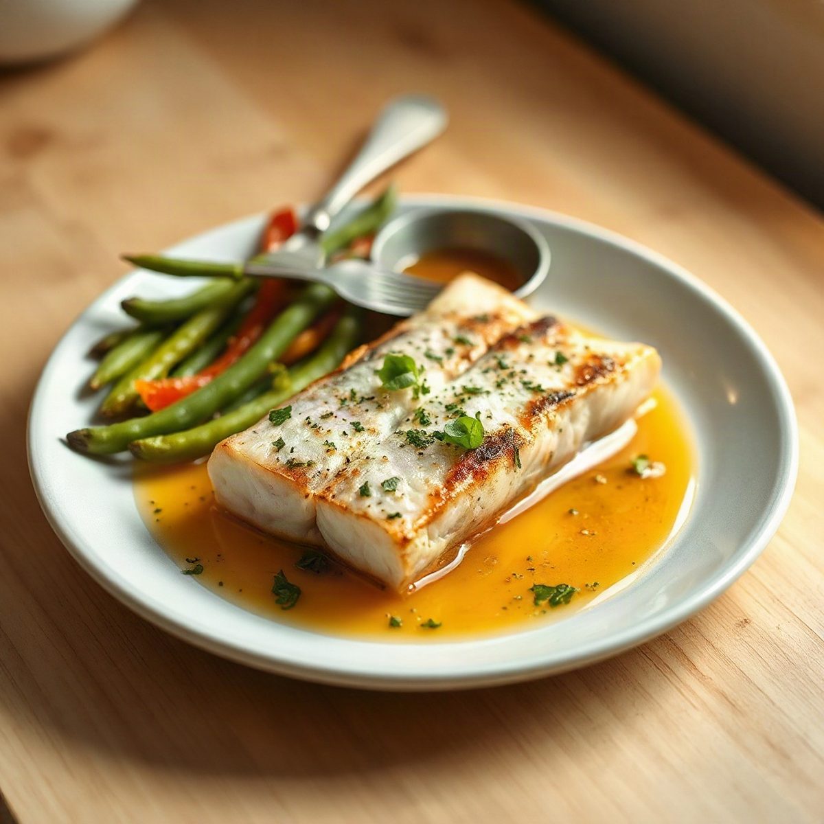 Saumon poêlé aux câpres et citron