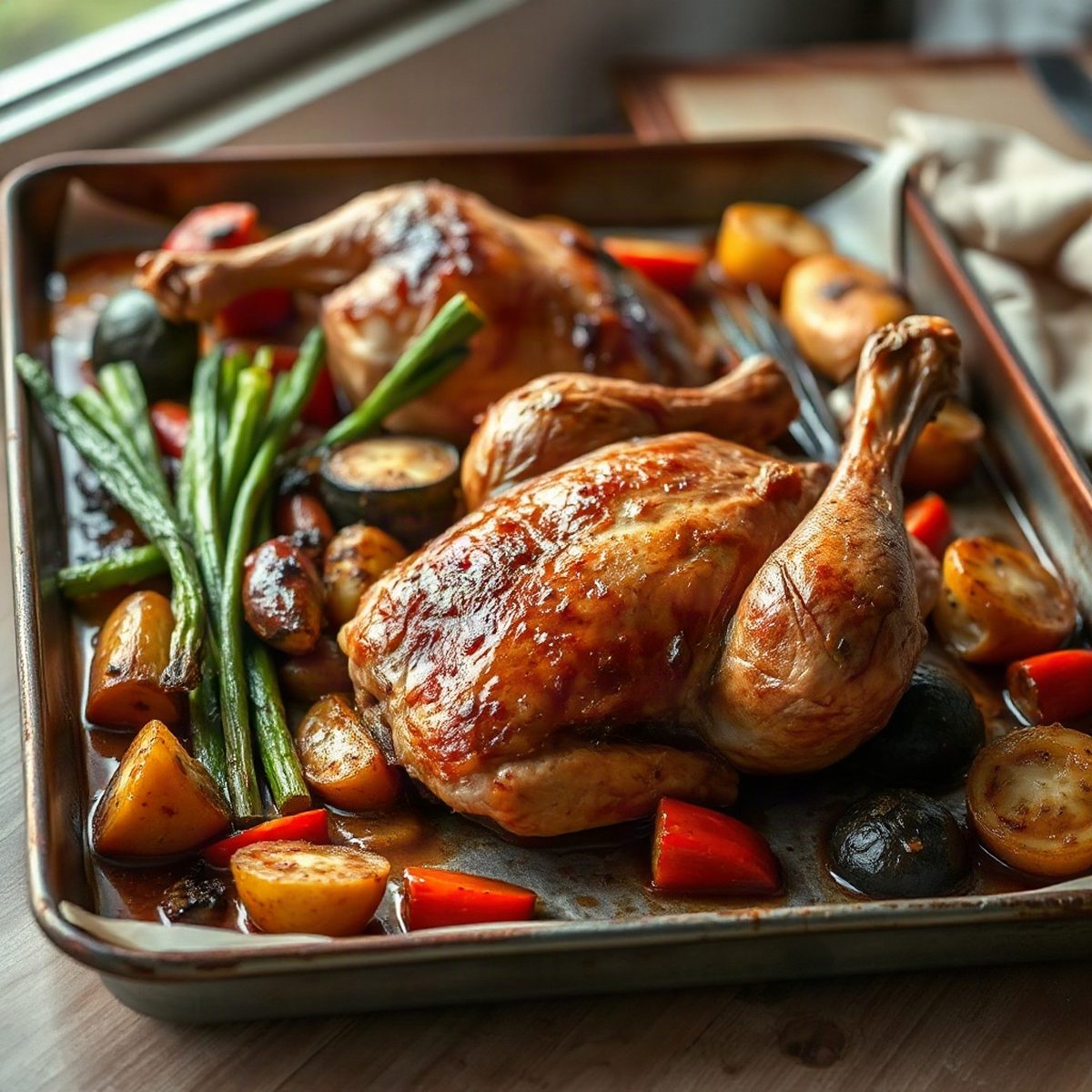 Roast Chicken with Root Vegetables and Celery