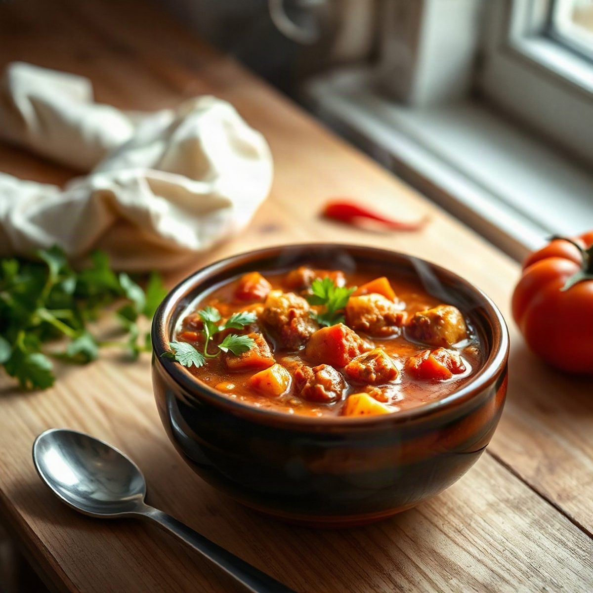Fresh Tomato and Legume Chili