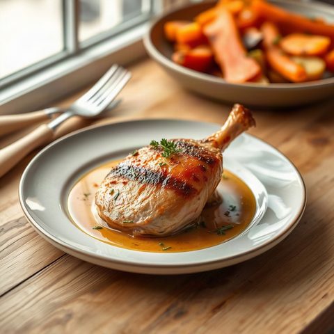Braised Chicken Thighs with Potatoes and Carrots