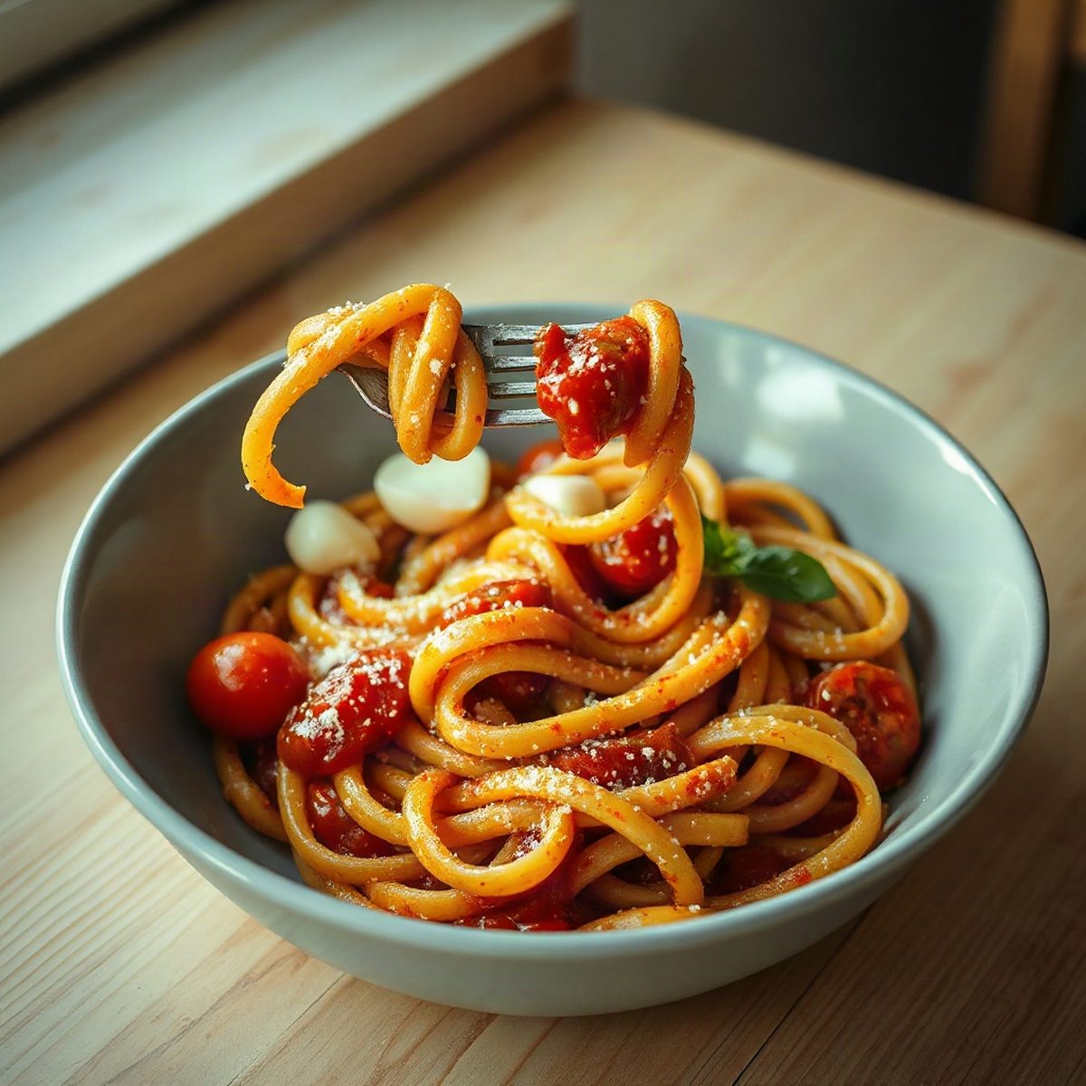Tomato, Pepper and Bocconcini Pasta