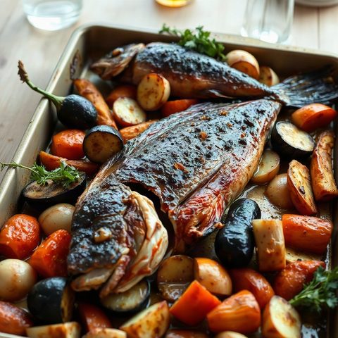 Roasted Dorade with Mediterranean Vegetables