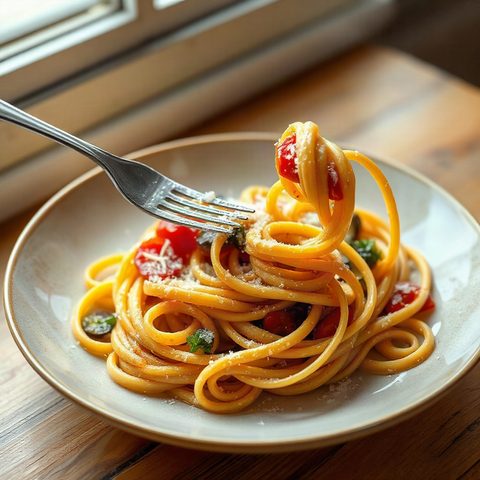 Eggplant & Bocconcini Pasta