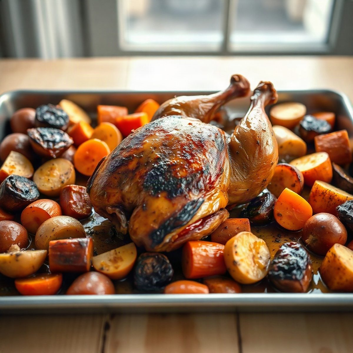 Roast Chicken with Carrots and Potatoes