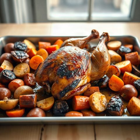 Roast Chicken with Carrots and Potatoes