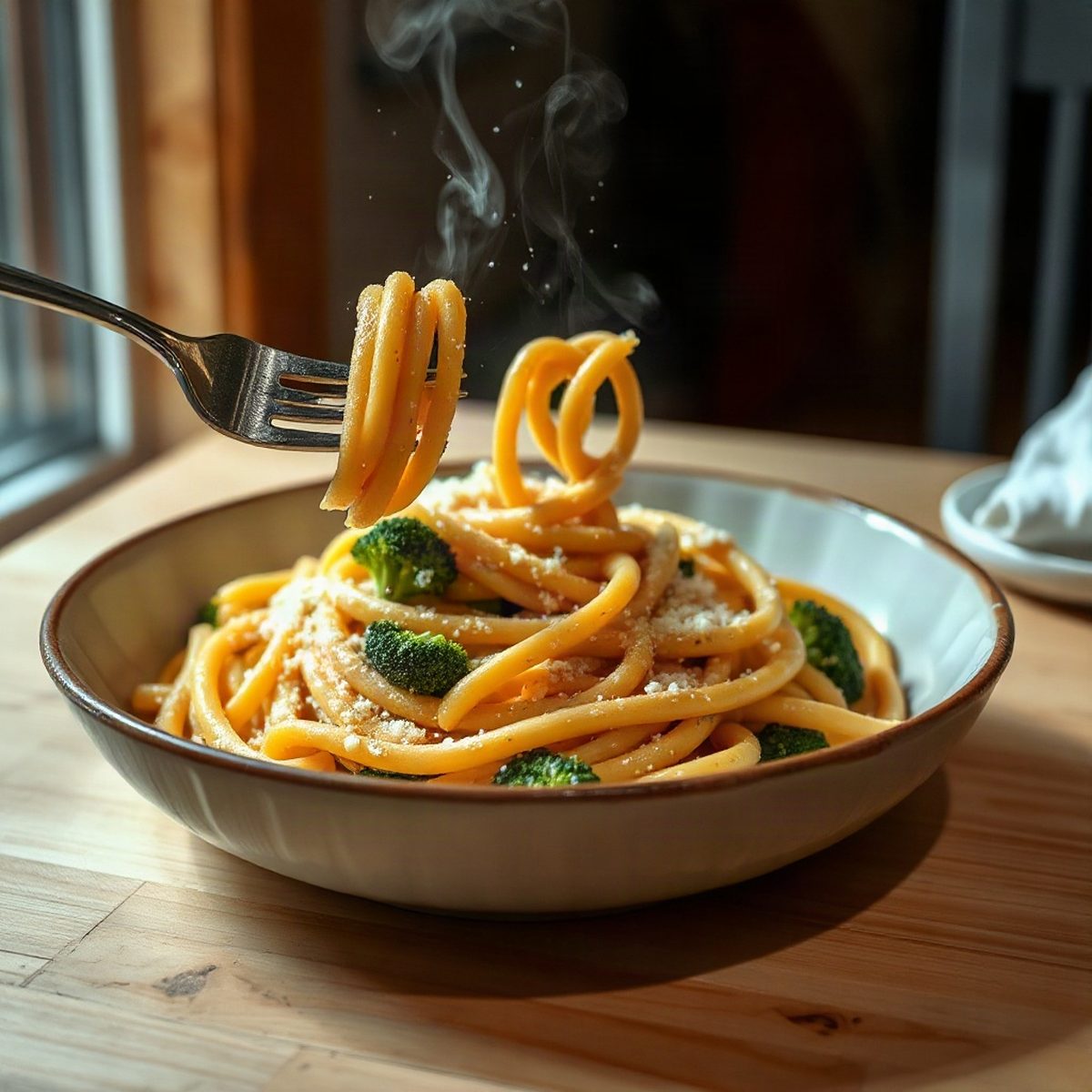 Quick Broccoli & Pepper Mac and Cheese
