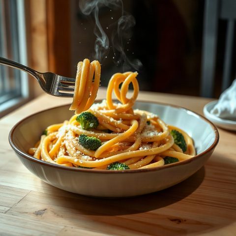 Quick Broccoli & Pepper Mac and Cheese