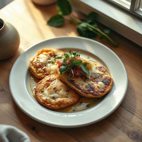 Tuna and Spinach Patties over Rice