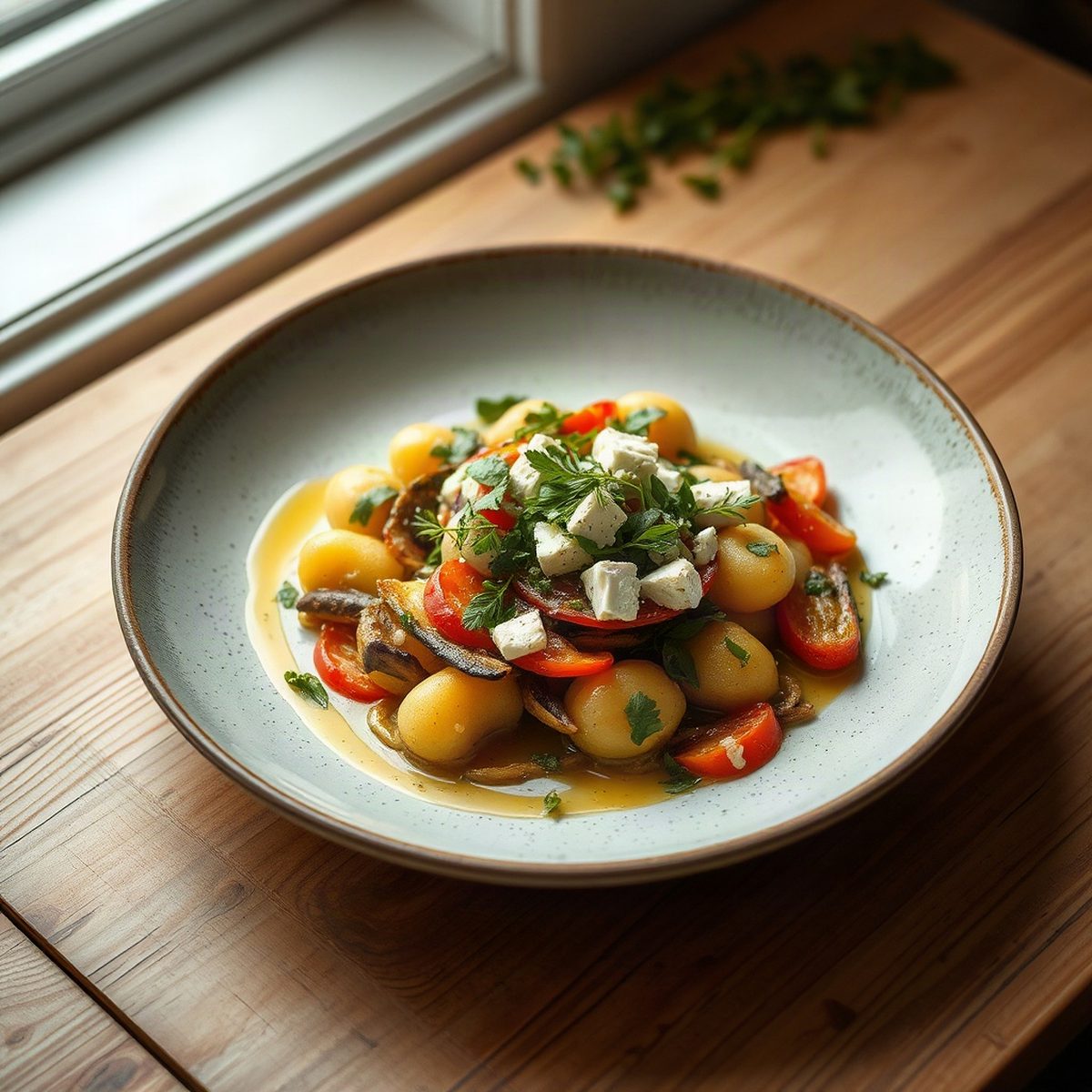Creamy Gnocchi with Spinach and Feta