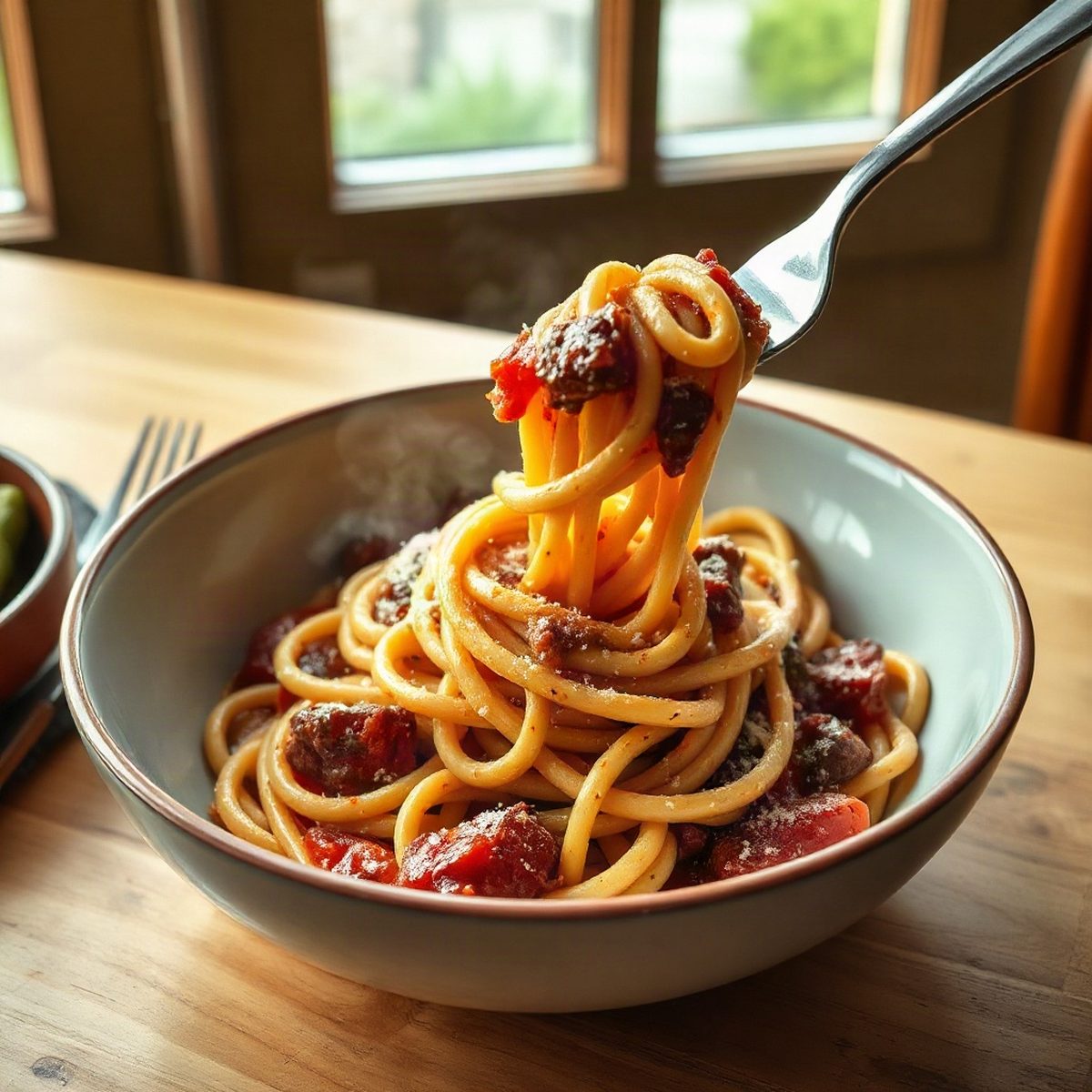 One-Pot Algerian Beef, Pepper & Pasta Skillet