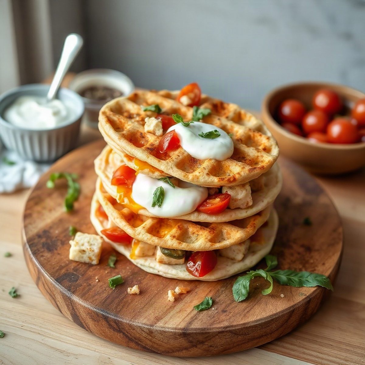 Pitas au tofu grillé et sauce yogourt-ail