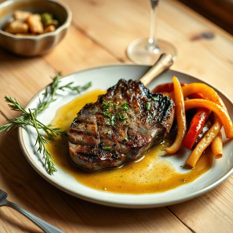 Maple-Mustard Braised Pork Loin Chops
