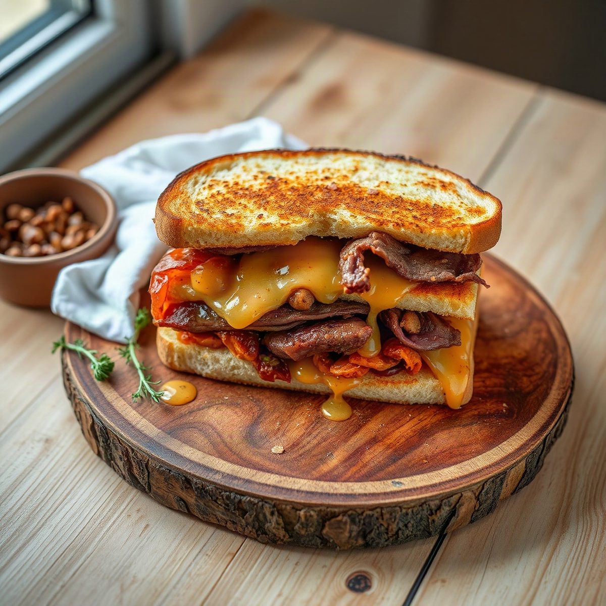 Sandwich à la viande fumée Lesters et galettes croustillantes