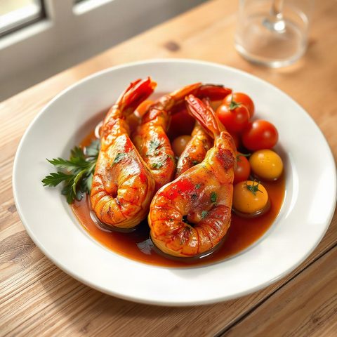 Garlic Shrimp with Fresh Tomatoes