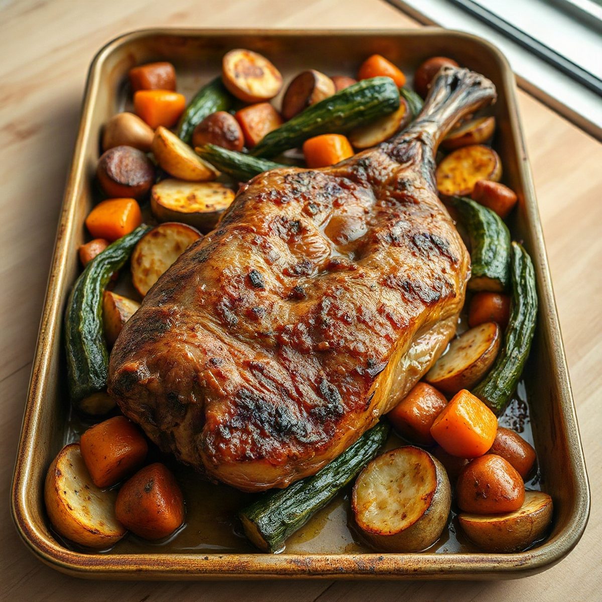 Porc effiloché à l'érable et à la moutarde, courge buttercup rôtie